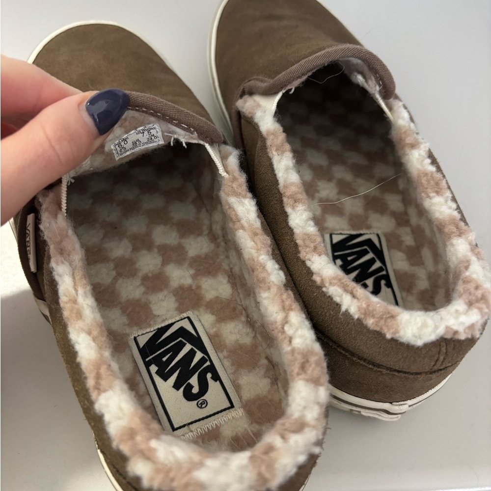 Vans Brown Classic Slip-On Loafers - Picture 4 of 5